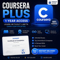 Coursera Plus 1 Year Unlimited Access | 7,000+ Courses | Earn Certificates | All Devices | Instant Activation